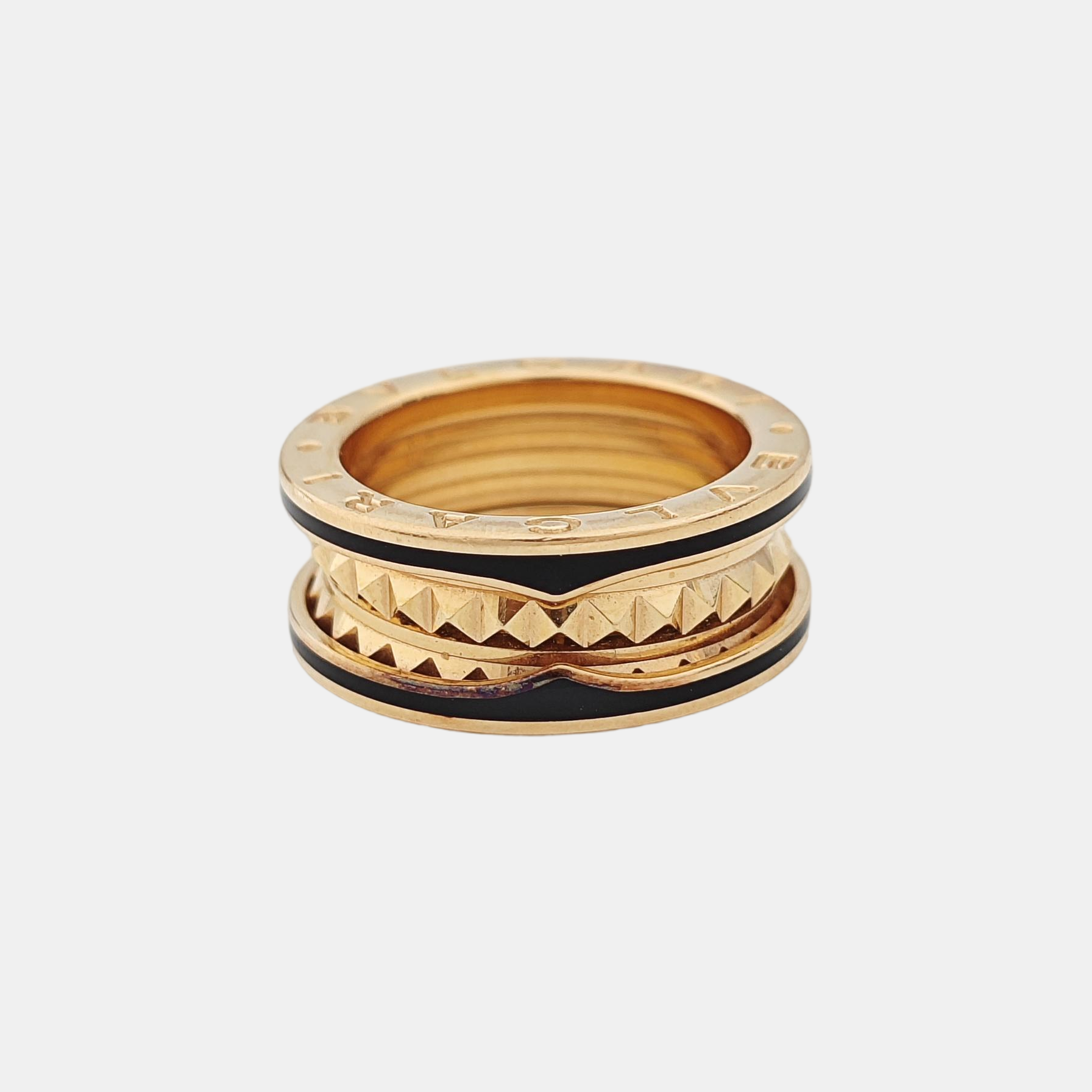 B.ZERO1 18k Rose Gold Ring EU 52