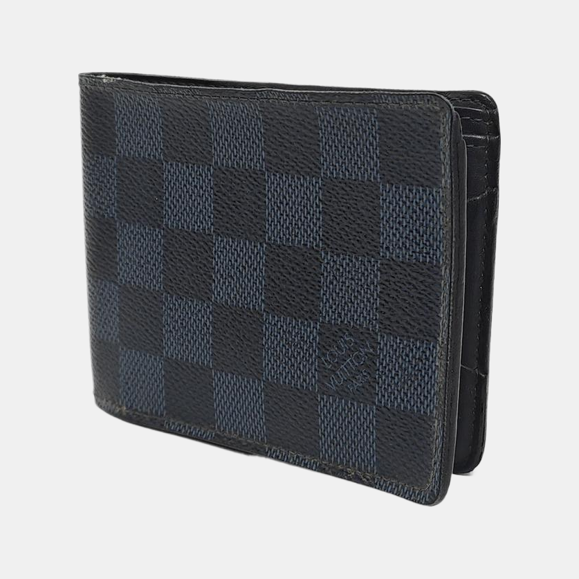 SLENDER Damier Coated Canvas Blue Wallet