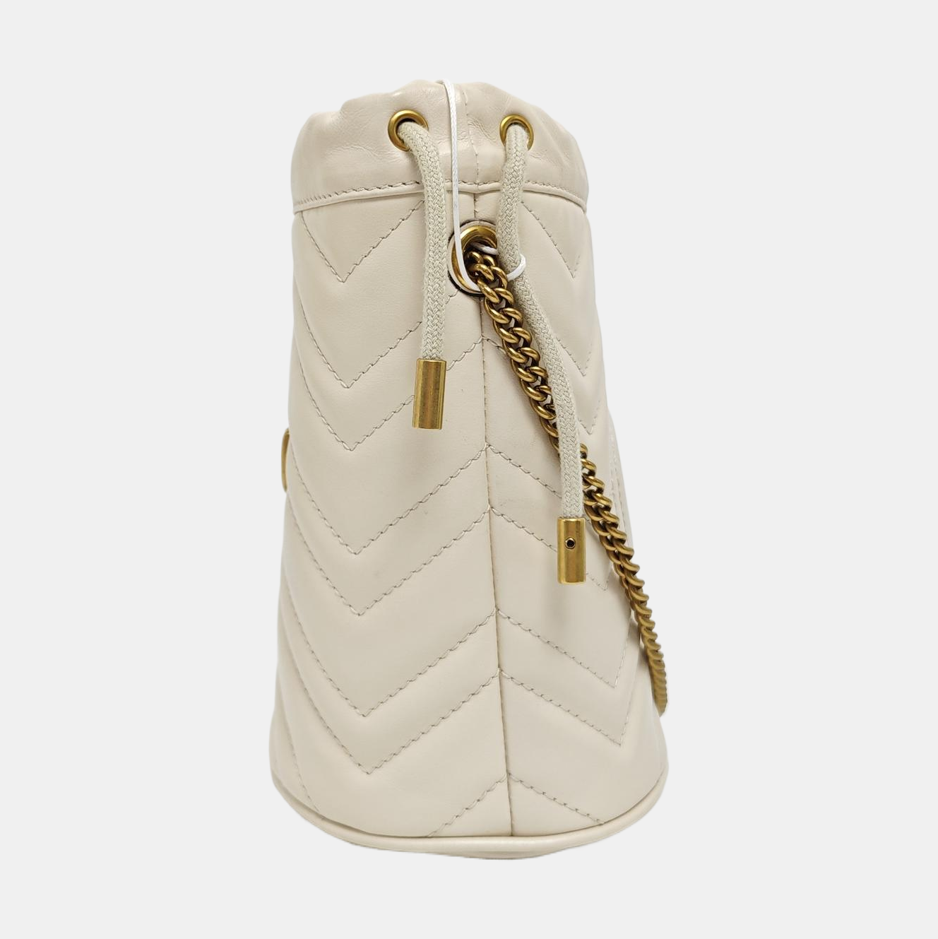 GG Marmont Mini Quilted Calfskin White