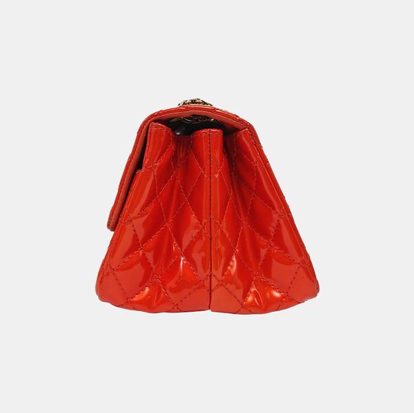 2.55 225 (small) Quilted Patent Leather Red