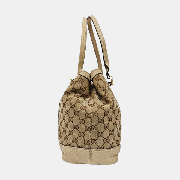 Monogram Canvas Tote Bag Brown