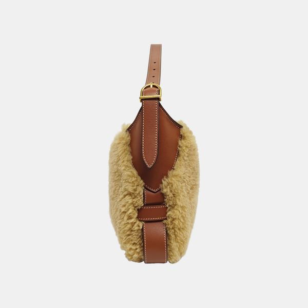 Fabric Shoulder Bag Brown