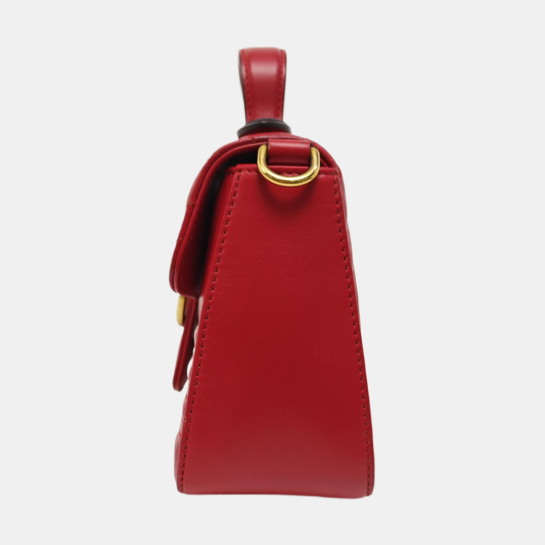 GG Marmont Mini Quilted Calfskin Red