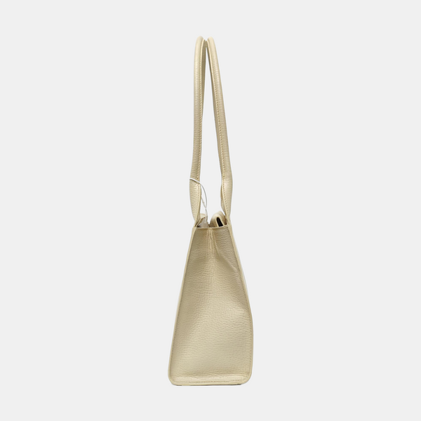 Calfskin Top Handle Bag Beige