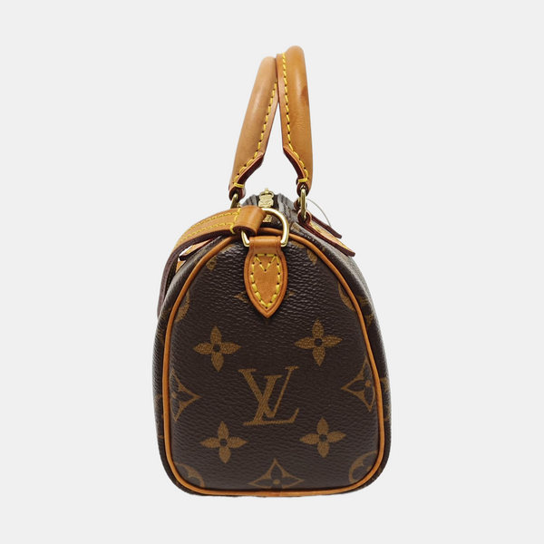 SPEEDY Nano Monogram Coated Canvas Brown