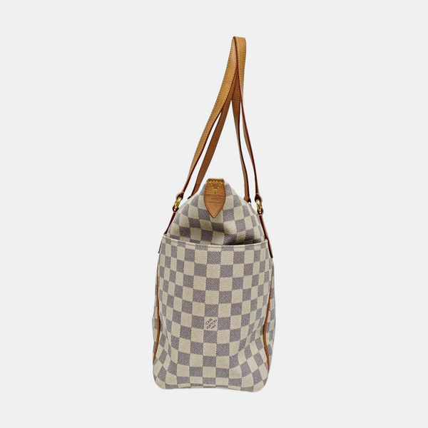 TOTALLY MM Damier Azur Coated Canvas White
