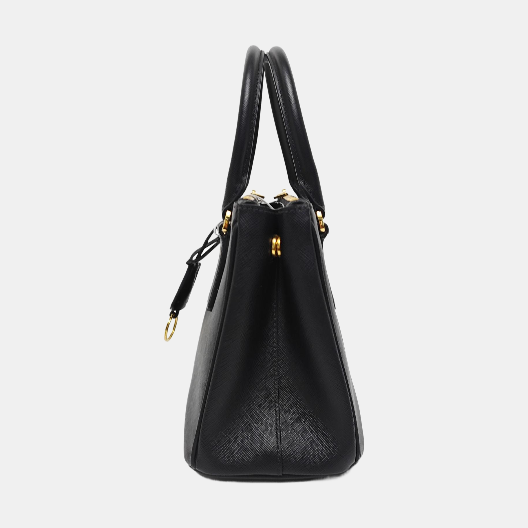 Saffiano Calfskin Shoulder Bag Black