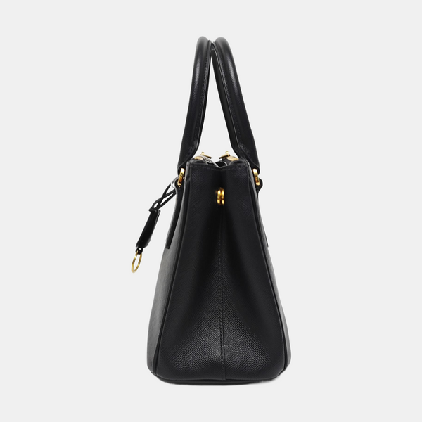 Saffiano Calfskin Shoulder Bag Black