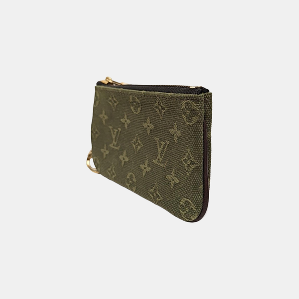 Monogram Canvas Key Pouch Green
