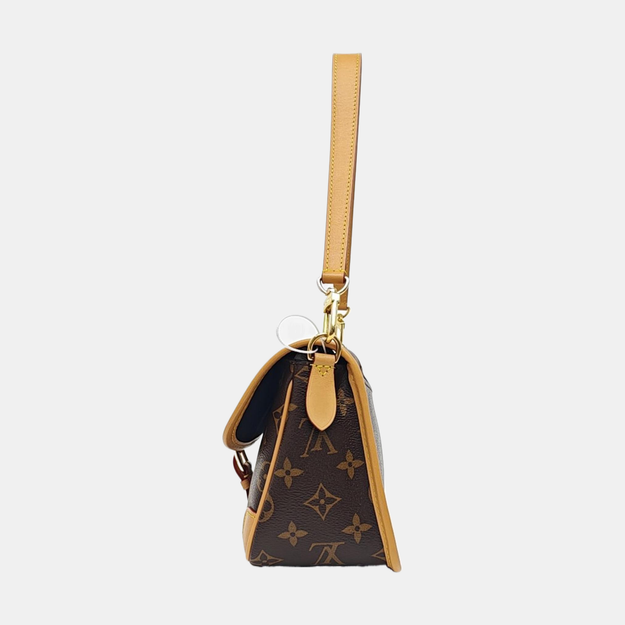 DIANE Monogram Coated Canvas Brown
