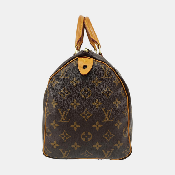 SPEEDY 30 Monogram Coated Canvas Brown