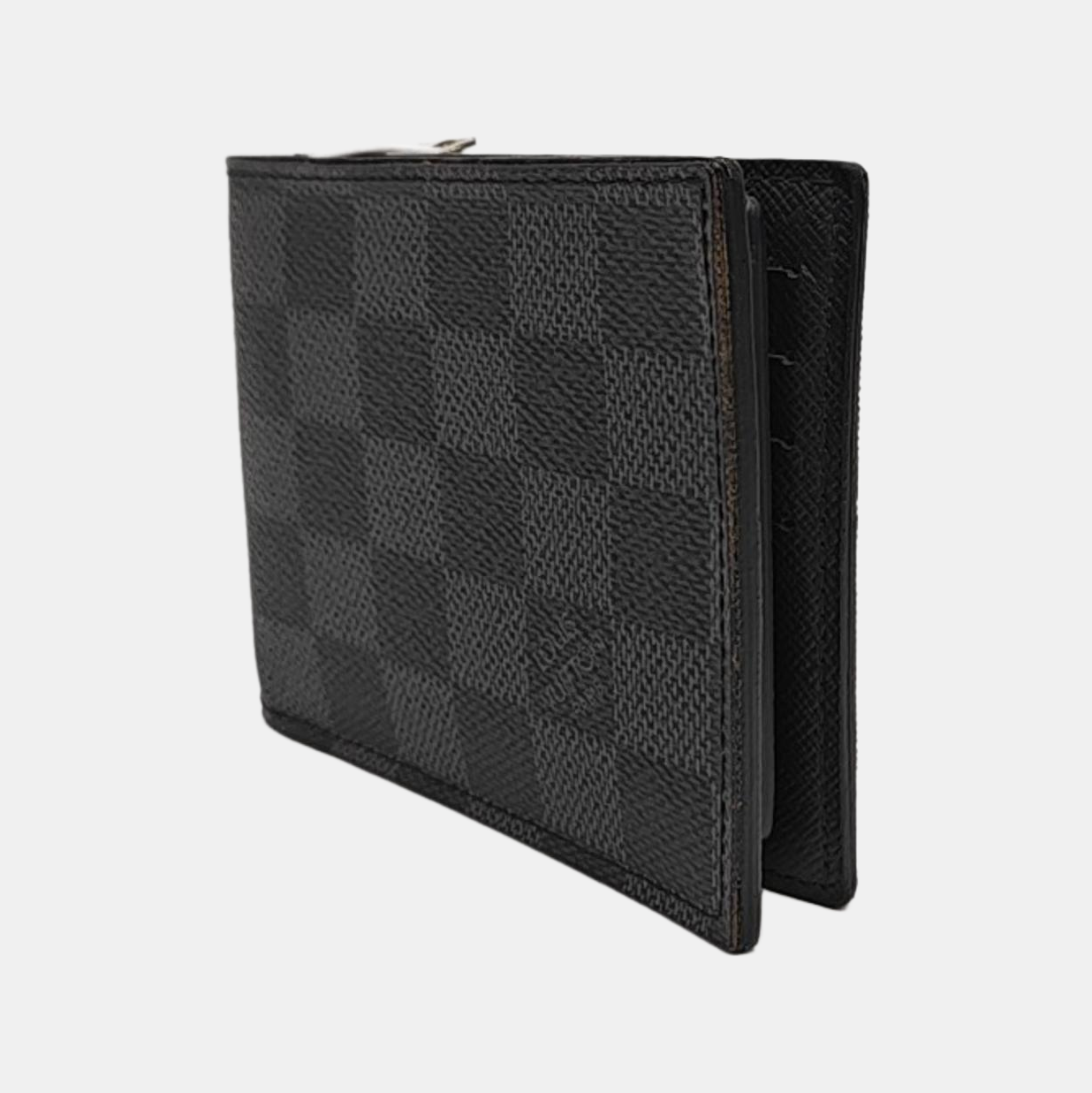 AMERIGO Damier Graphite Coated Canvas Gray Wallet