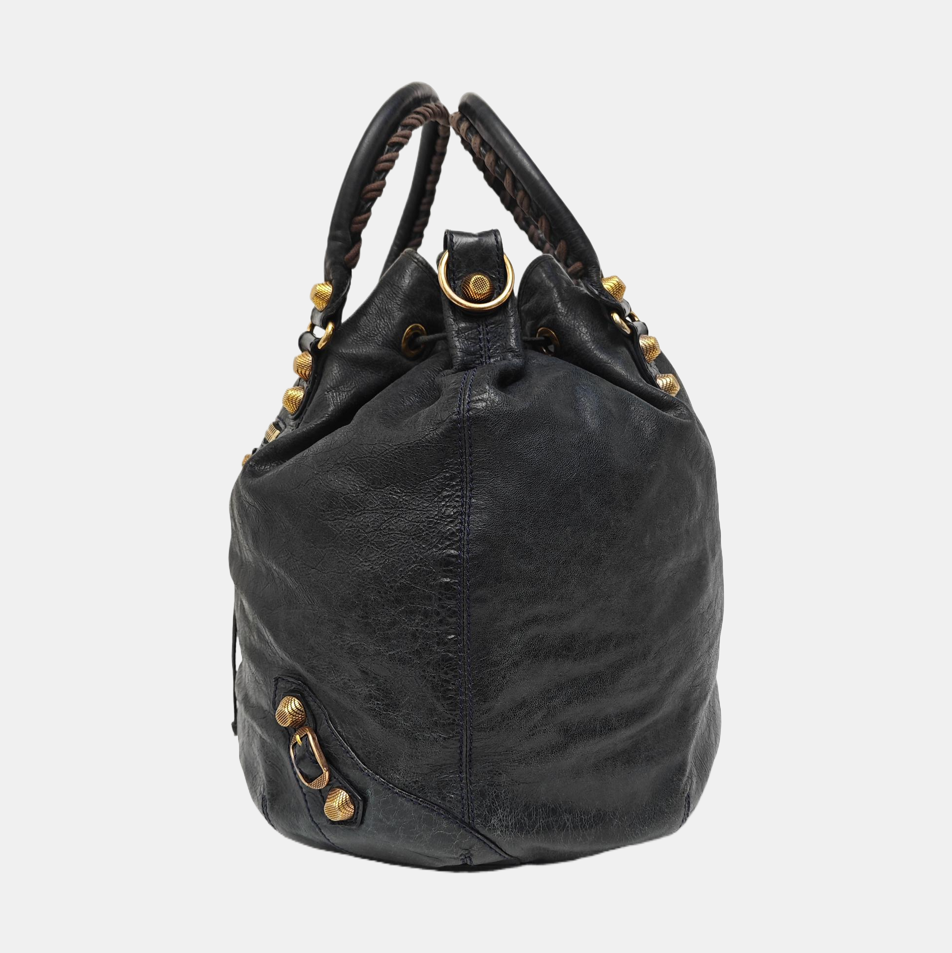 Pompon Bag Calfskin Green