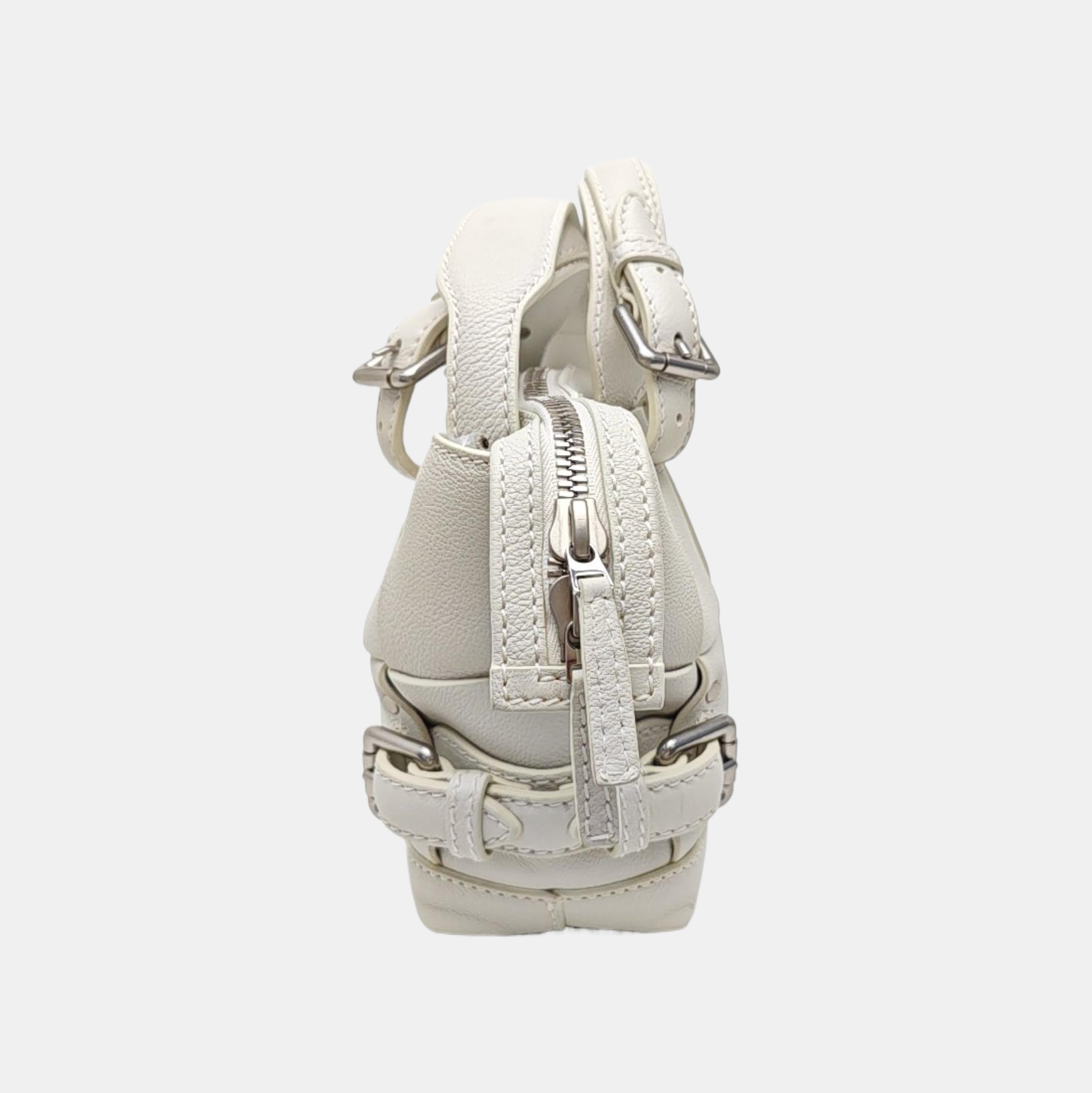 Calfskin Shoulder Bag White