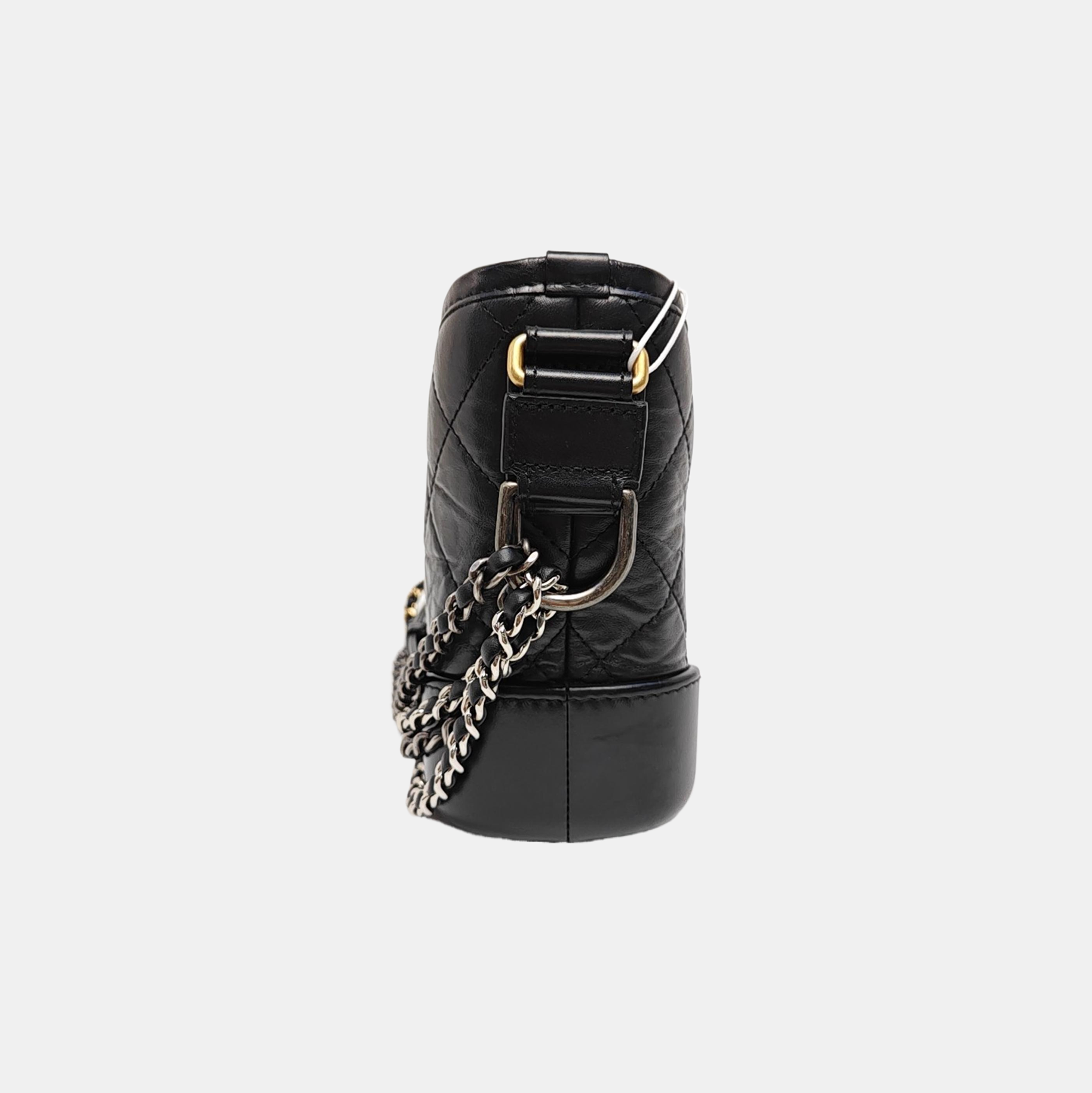 GABRIELLE Small Quilted Vintage Calf Black