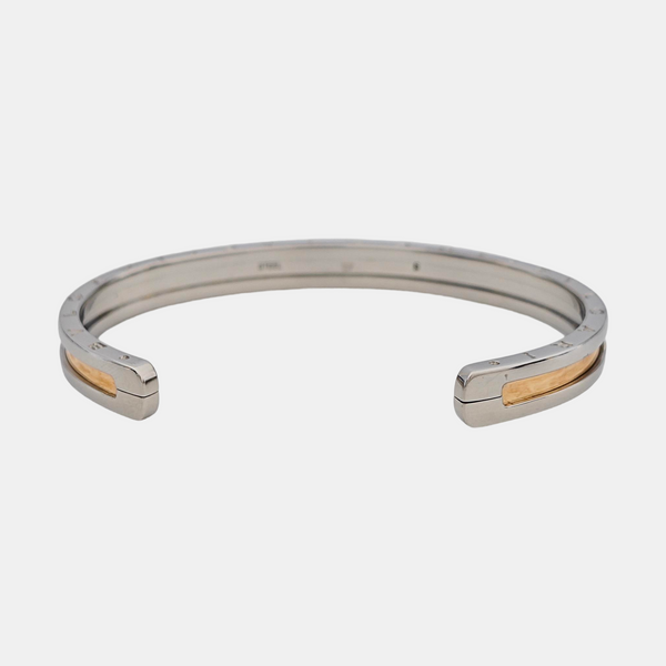 B.ZERO1 18k Rose Gold Silver Bangle