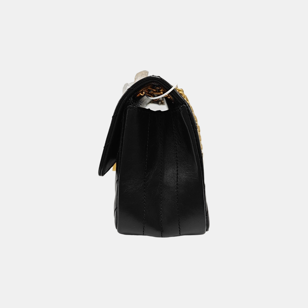 2.55 224 (mini) Chevron Calfskin Black