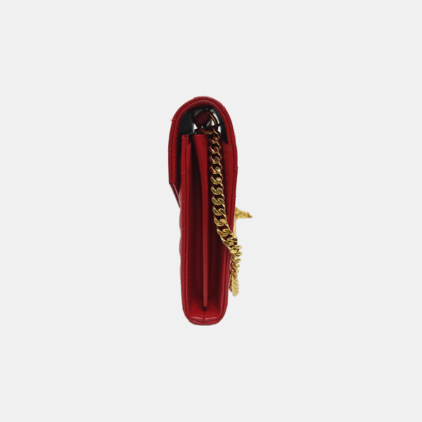 MONOGRAM Medium Quilted Calfskin Red