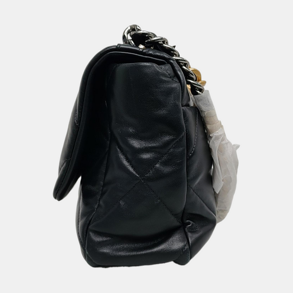 CHANEL 19 Large Quilted Lambskin Black