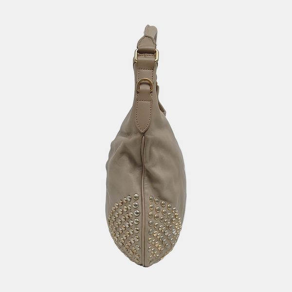 Calfskin Top Handle Bag Gray