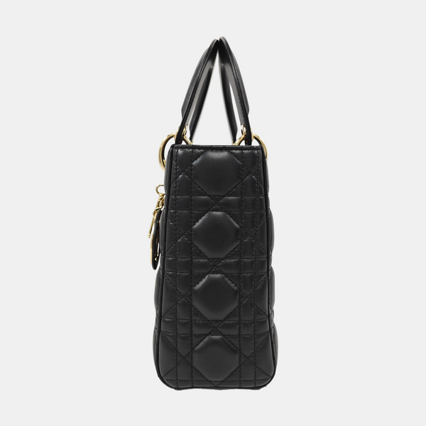 Lady Dior Small Cannage Lambskin Black