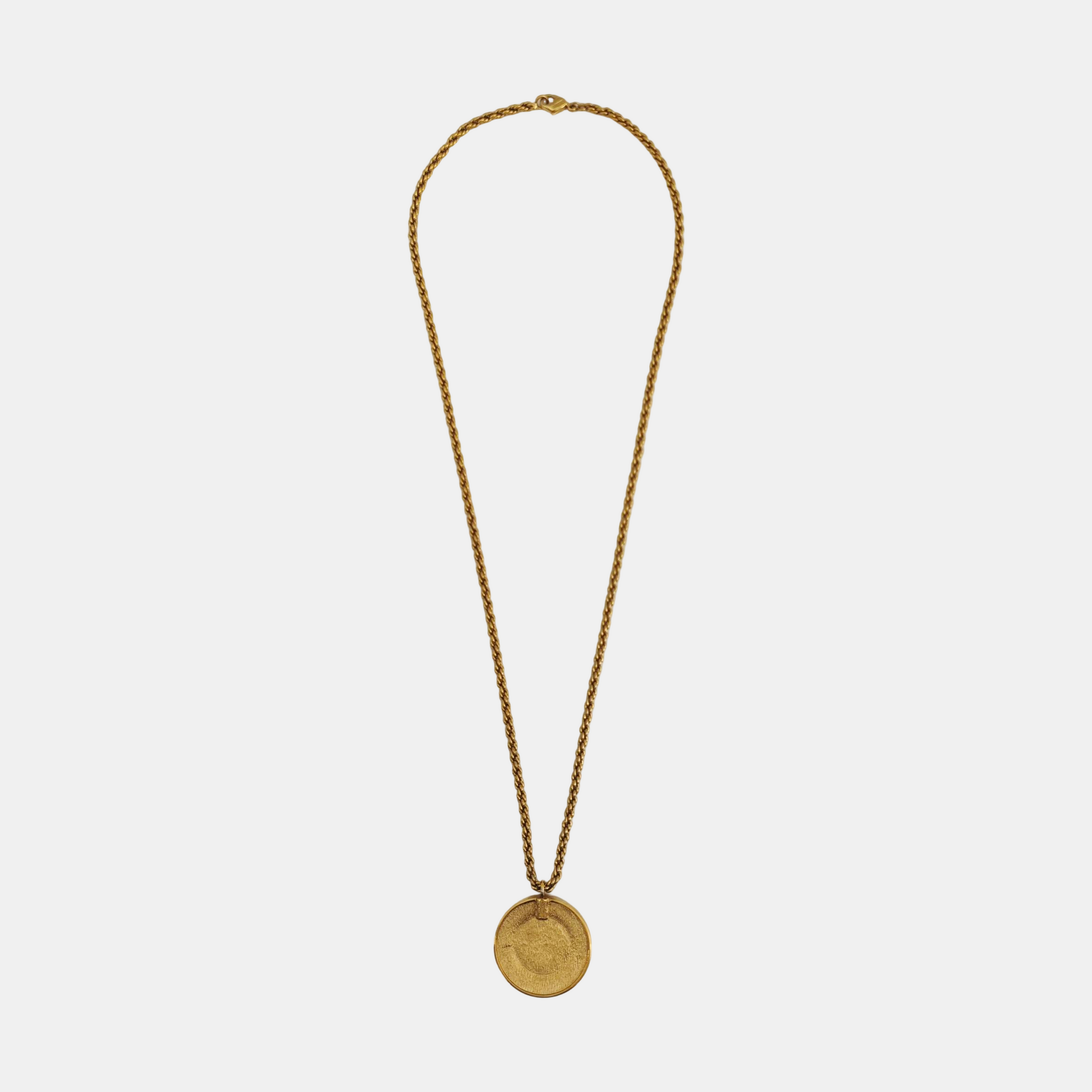 Twist Round Metal Gold Necklace