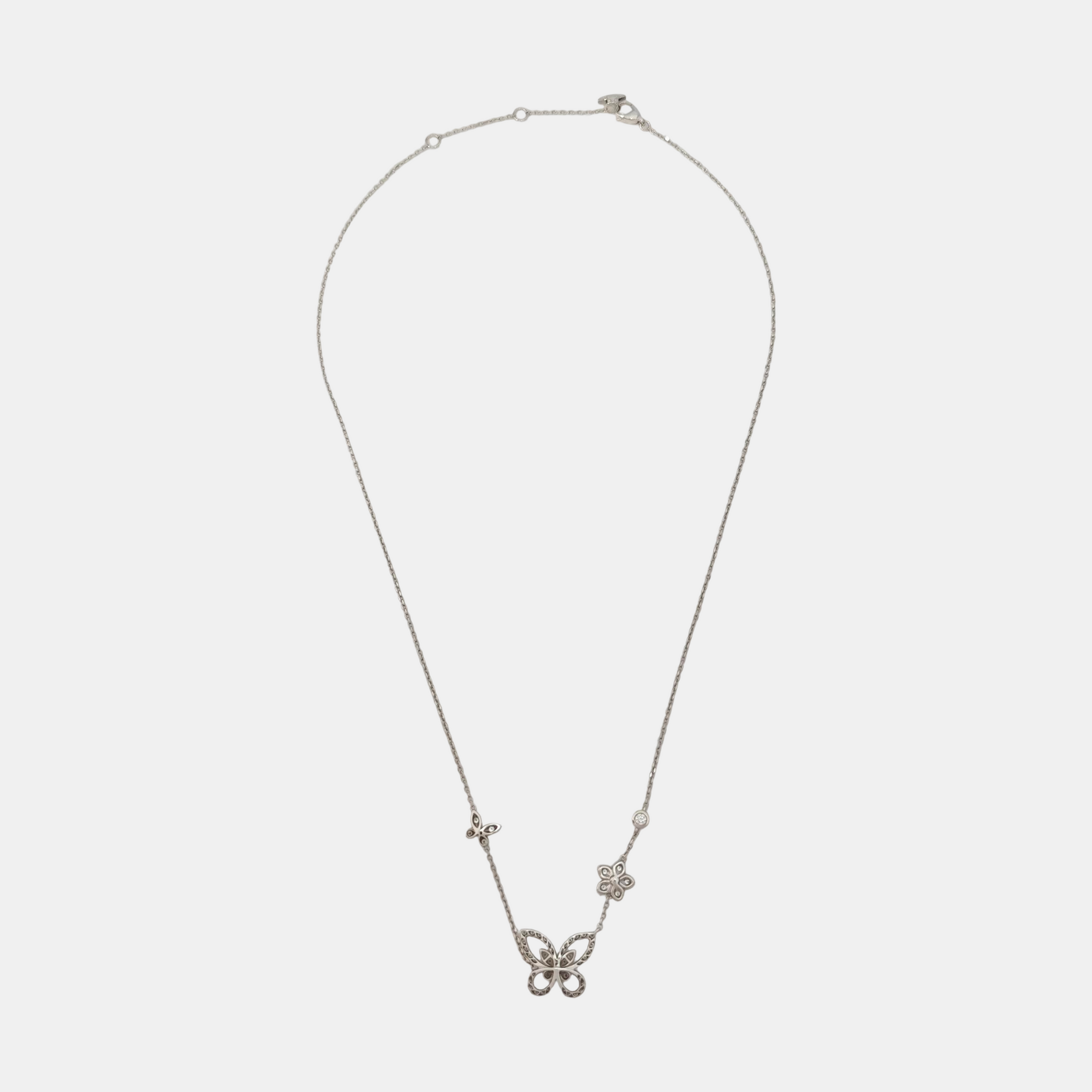 18k White Gold Silver Necklace