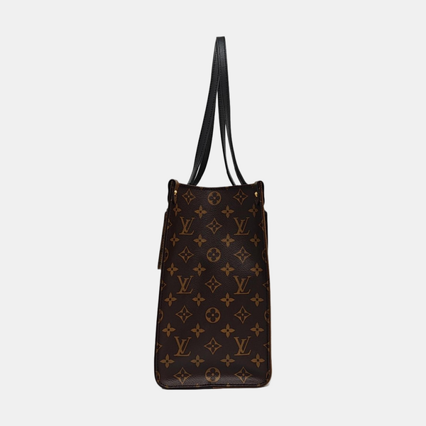 ONTHEGO MM Monogram Coated Canvas Brown