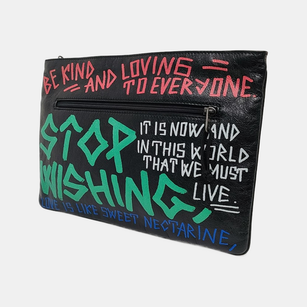 Authenticated pre-owned  Ville Calfskin Black - Clutch at Looply