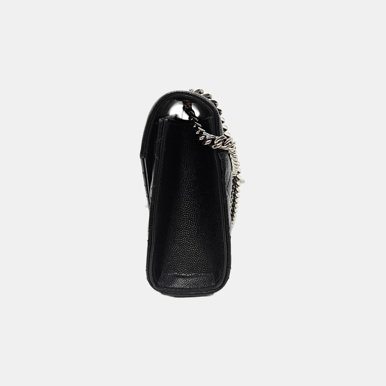 ENVELOPE Small Chevron Calfskin Black