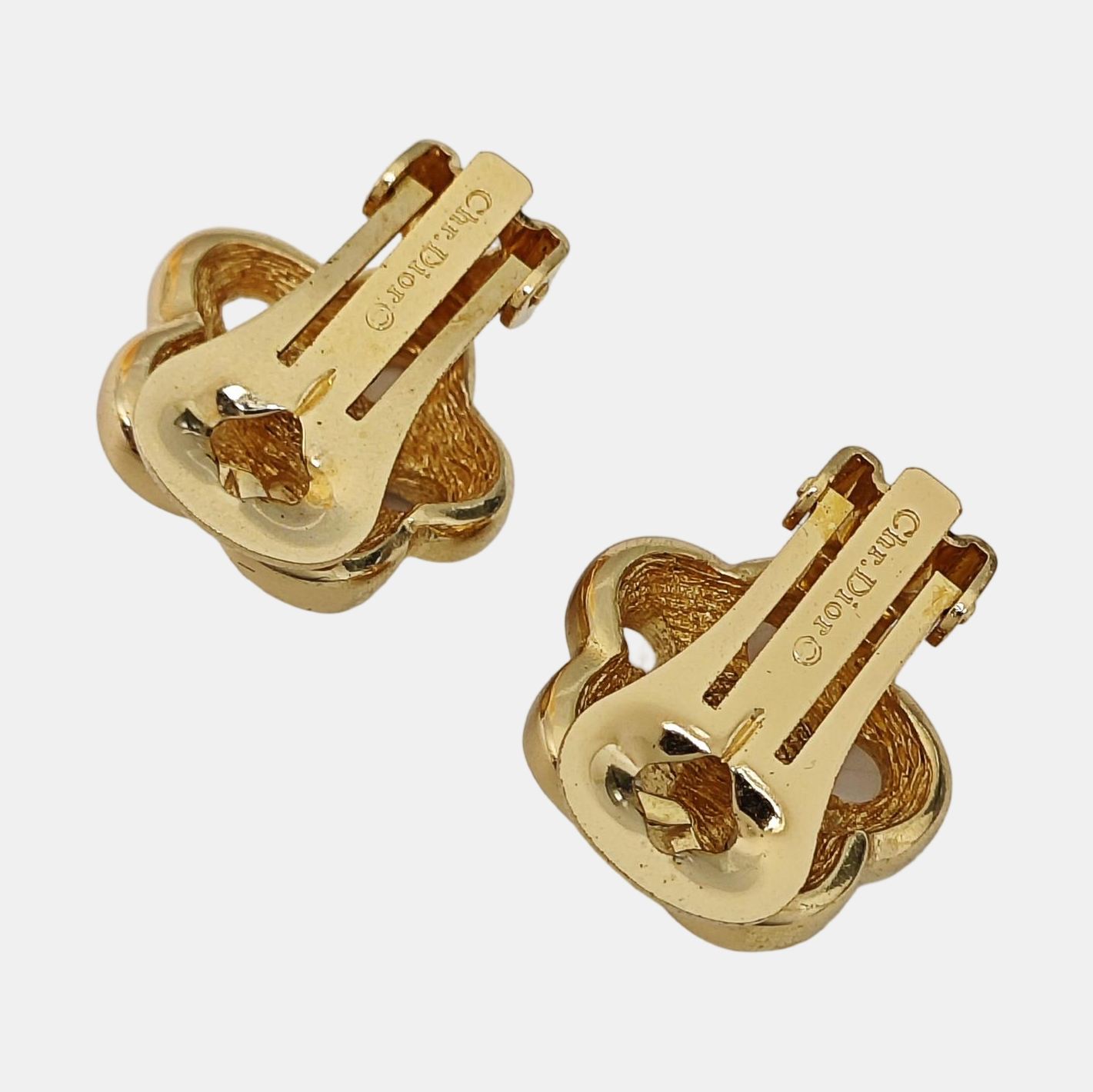 Metal Gold Clip On Earrings
