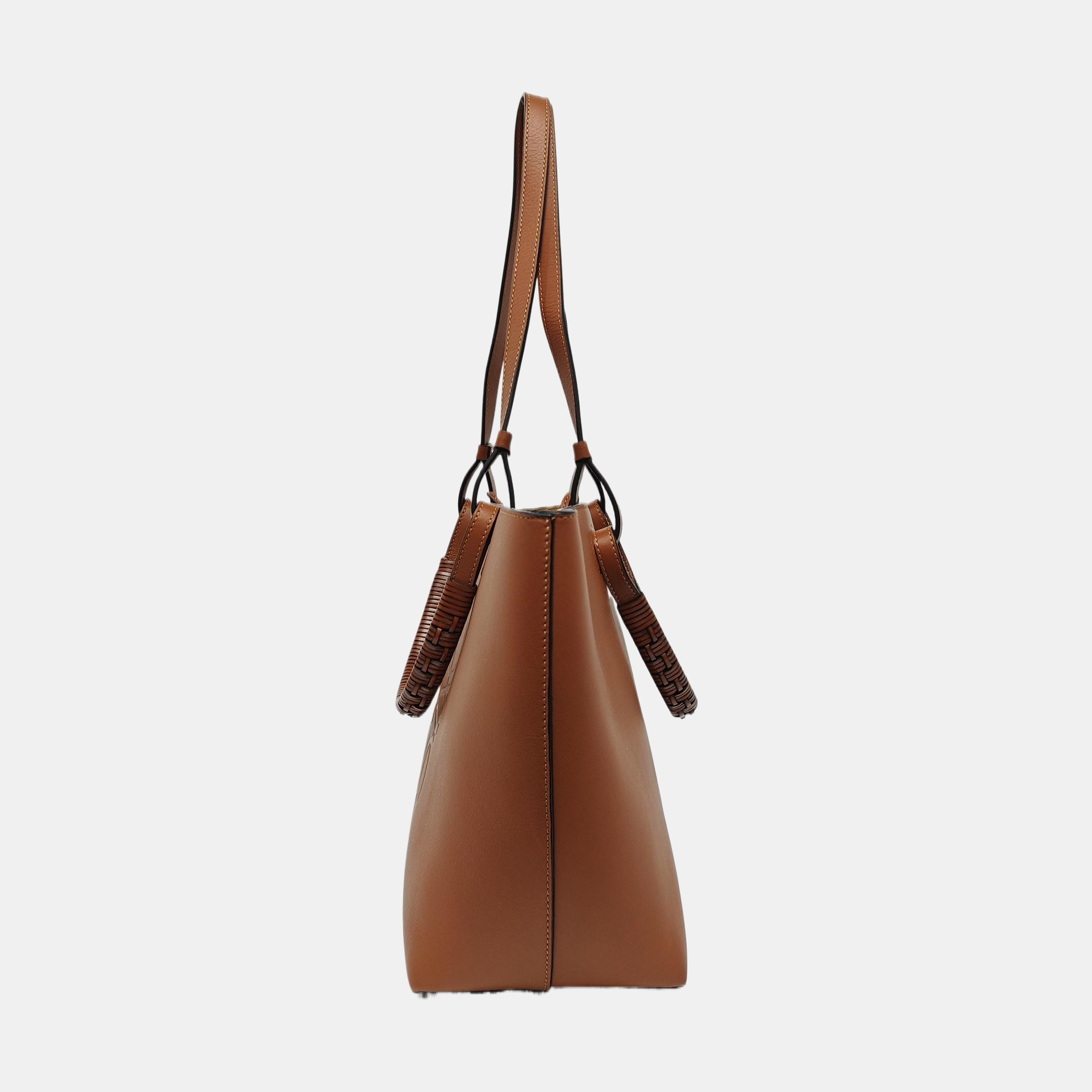 Calfskin Tote Bag Small Brown