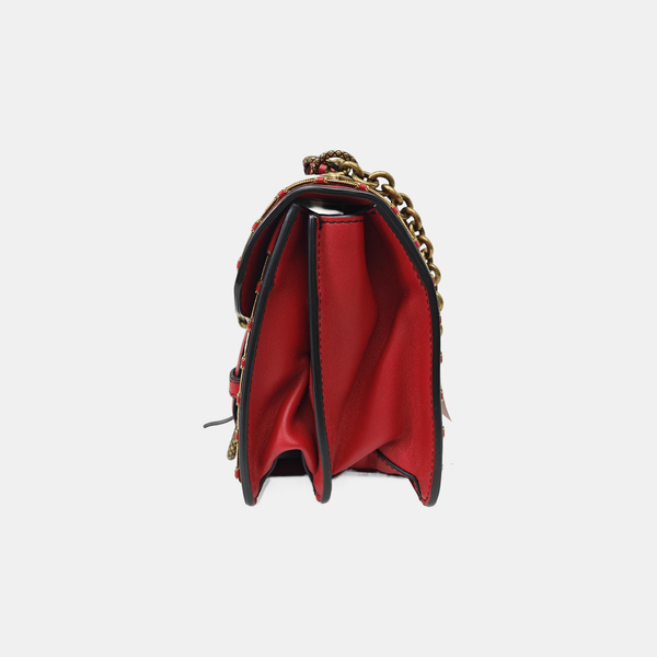 Calfskin Shoulder Bag Red
