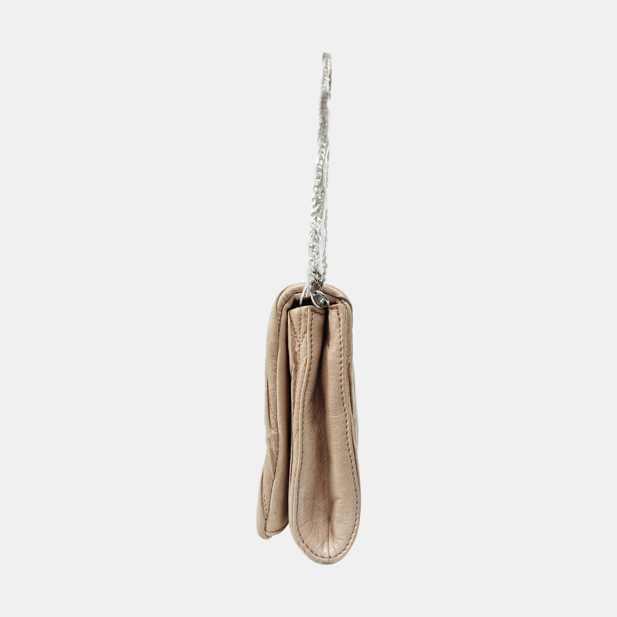Miu Délice Quilted Lambskin Beige