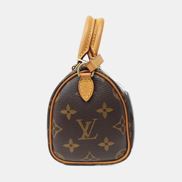 SPEEDY Nano Monogram Coated Canvas Brown