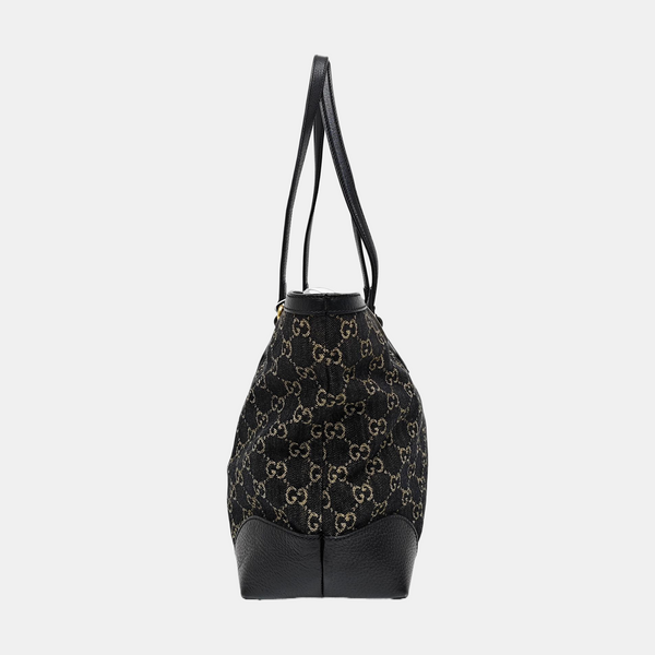 Ophidia Medium Monogram Denim Black