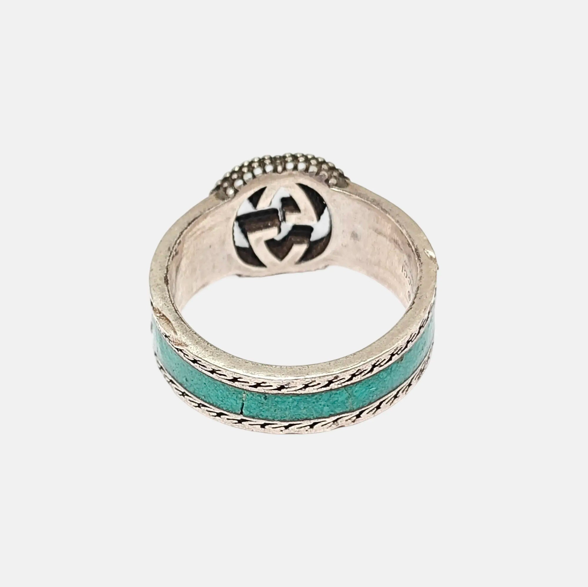 Interlocking G 925 Sterling Silver Ring EU 62