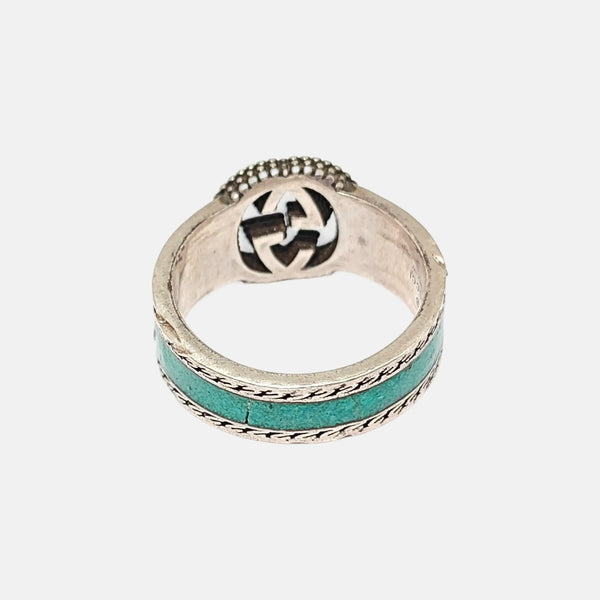 Interlocking G 925 Sterling Silver Ring EU 62