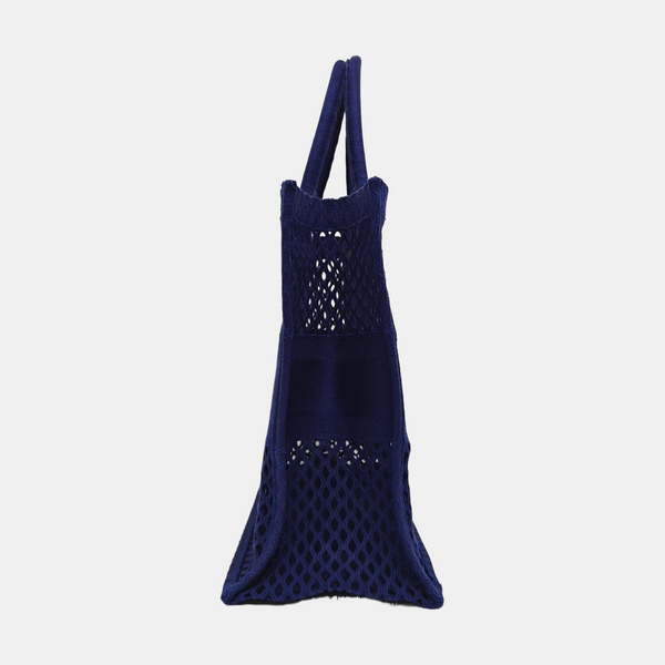 Authenticated pre-owned  Book Tote Large Fabric Blue - Tote Bag at Looply