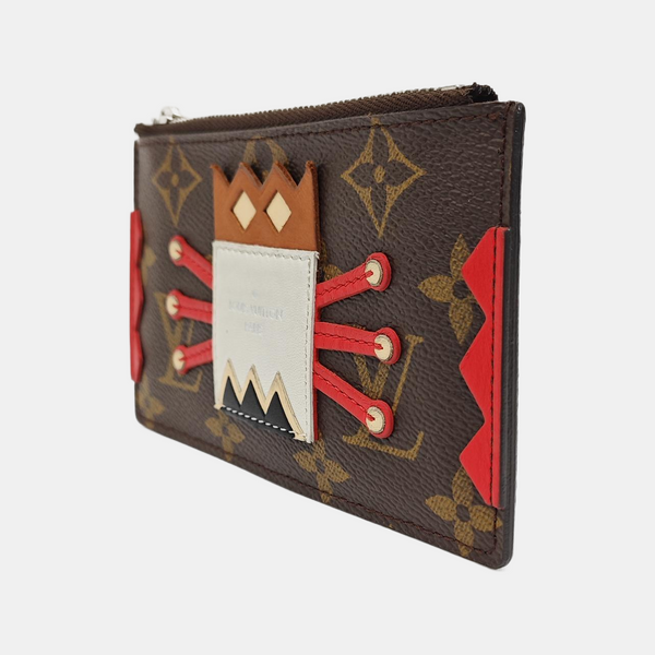 TRIBAL MASK Monogram Coated Canvas Brown Coin Purse