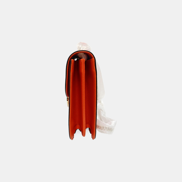 Interlocking G Large Calfskin Orange