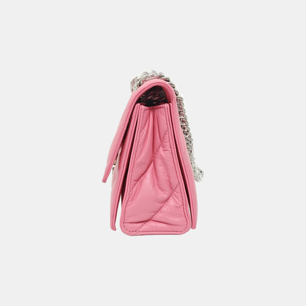 Hourglass Small Quilted Lambskin Pink