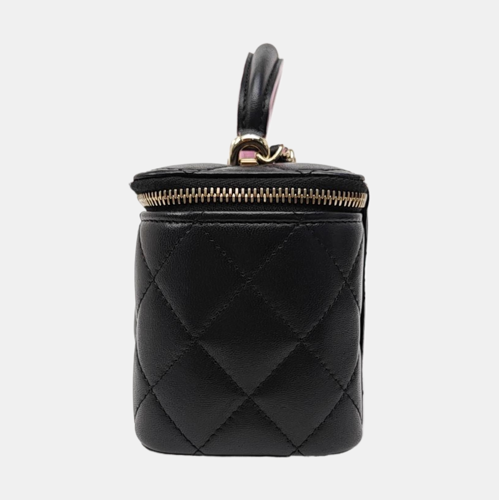VANITY CASE Medium Quilted Lambskin Black