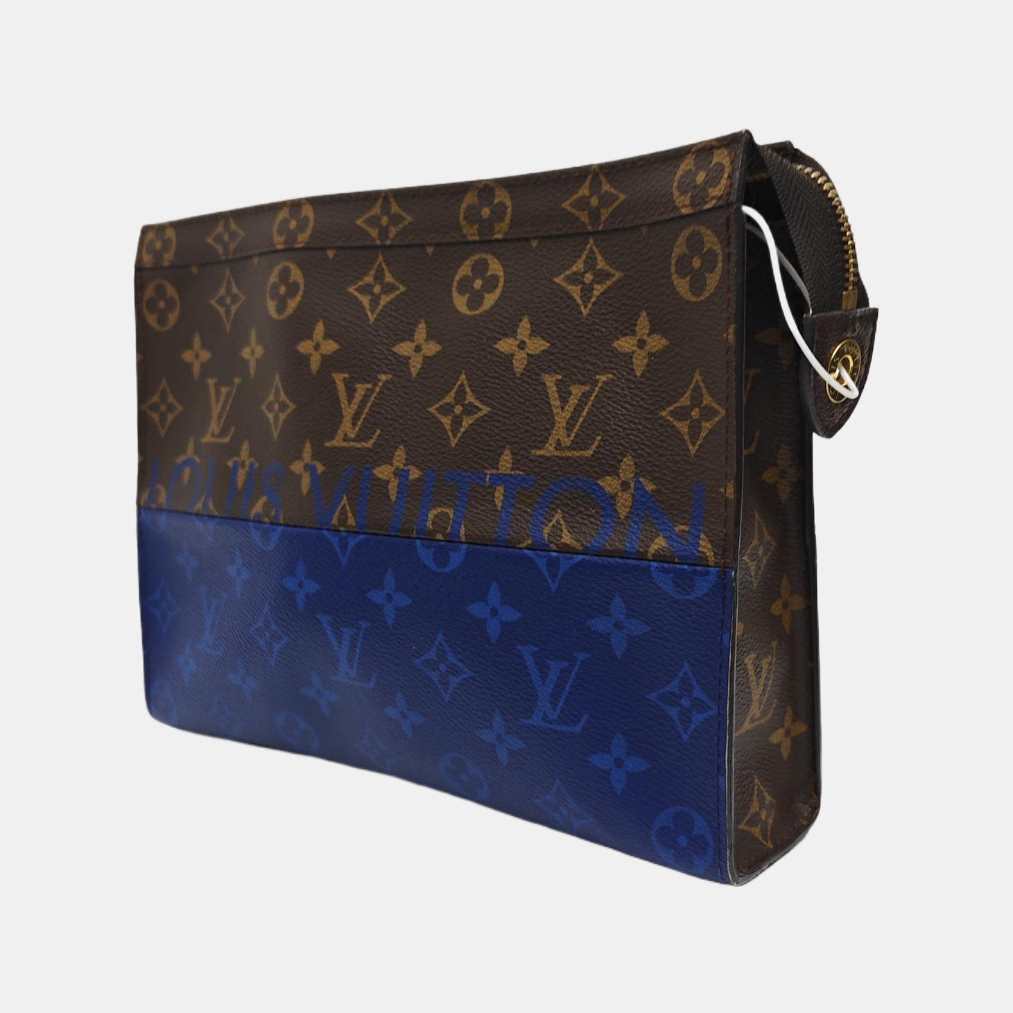 Pochette Voyag MM Monogram Coated Canvas Blue