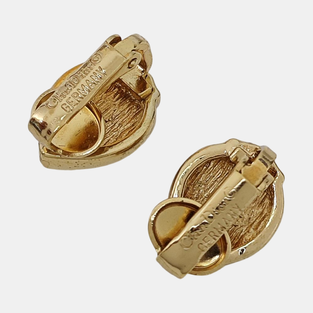 Metal Gold Clip On Earrings