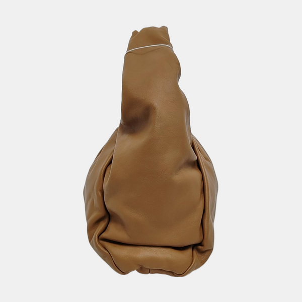 Authenticated pre-owned  The Pouch Calfskin Brown - Top Handle Bag at Looply