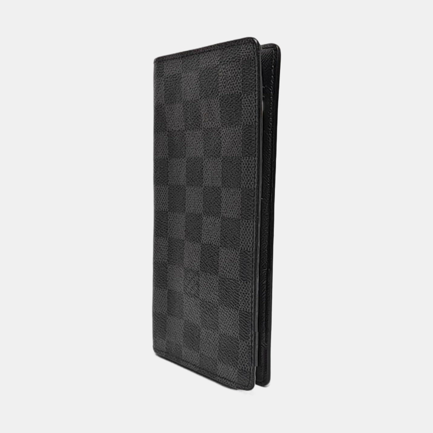 BRAZZA Damier Graphite Coated Canvas Gray Wallet
