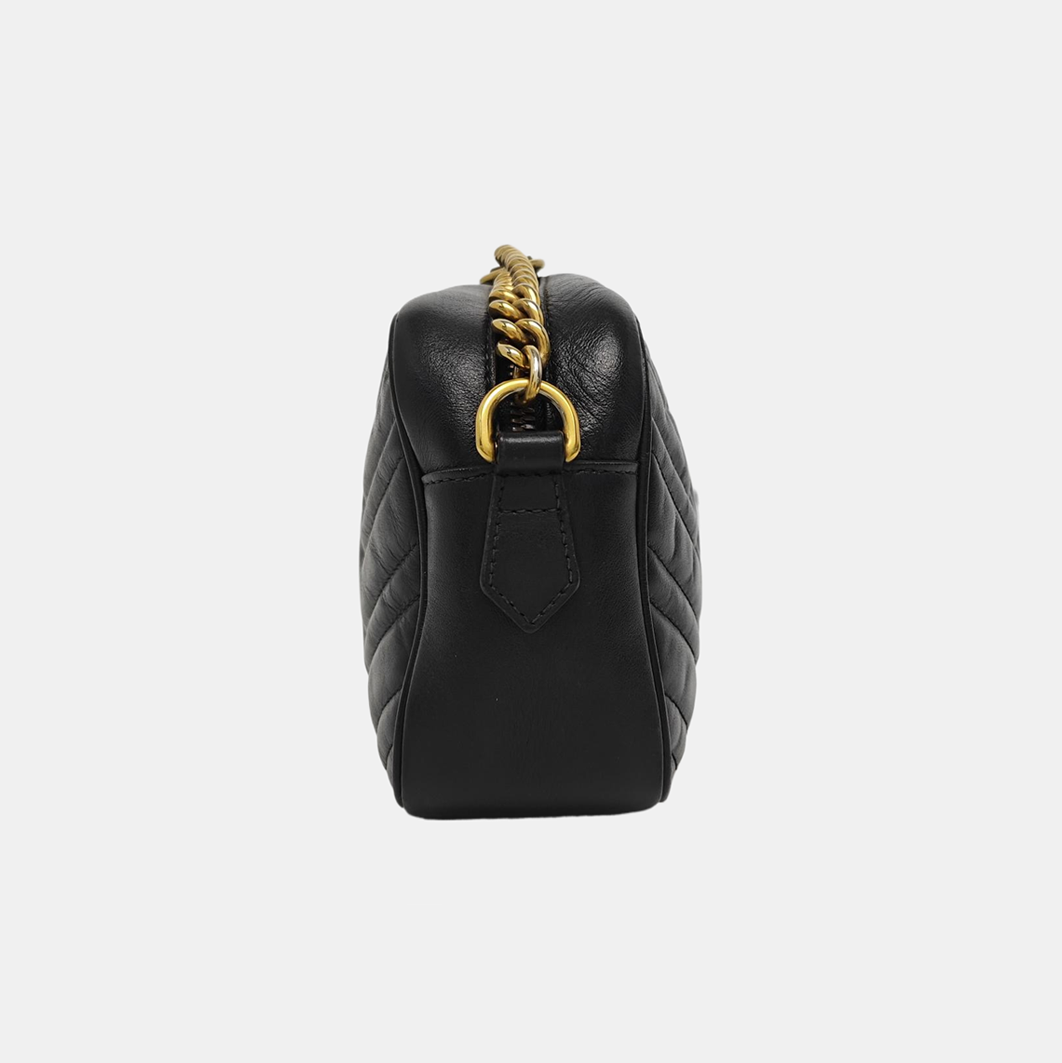 GG Marmont Small Quilted Calfskin Black
