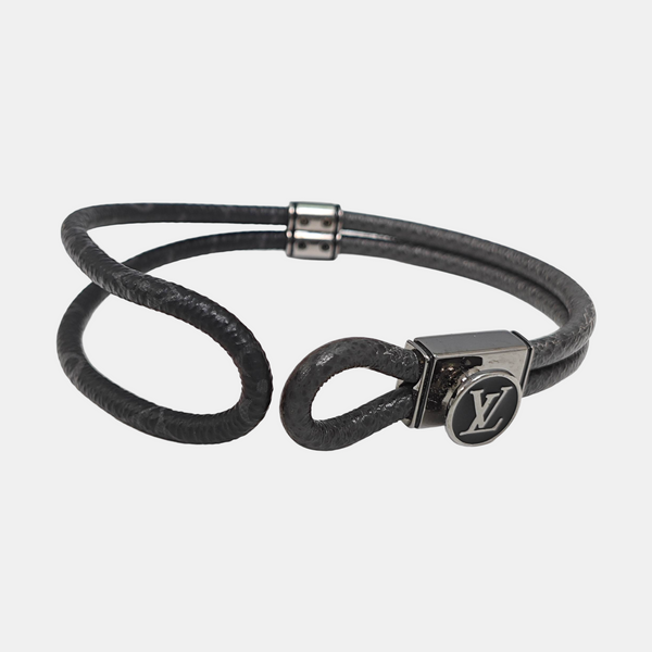 Coated Canvas Black Bangle
