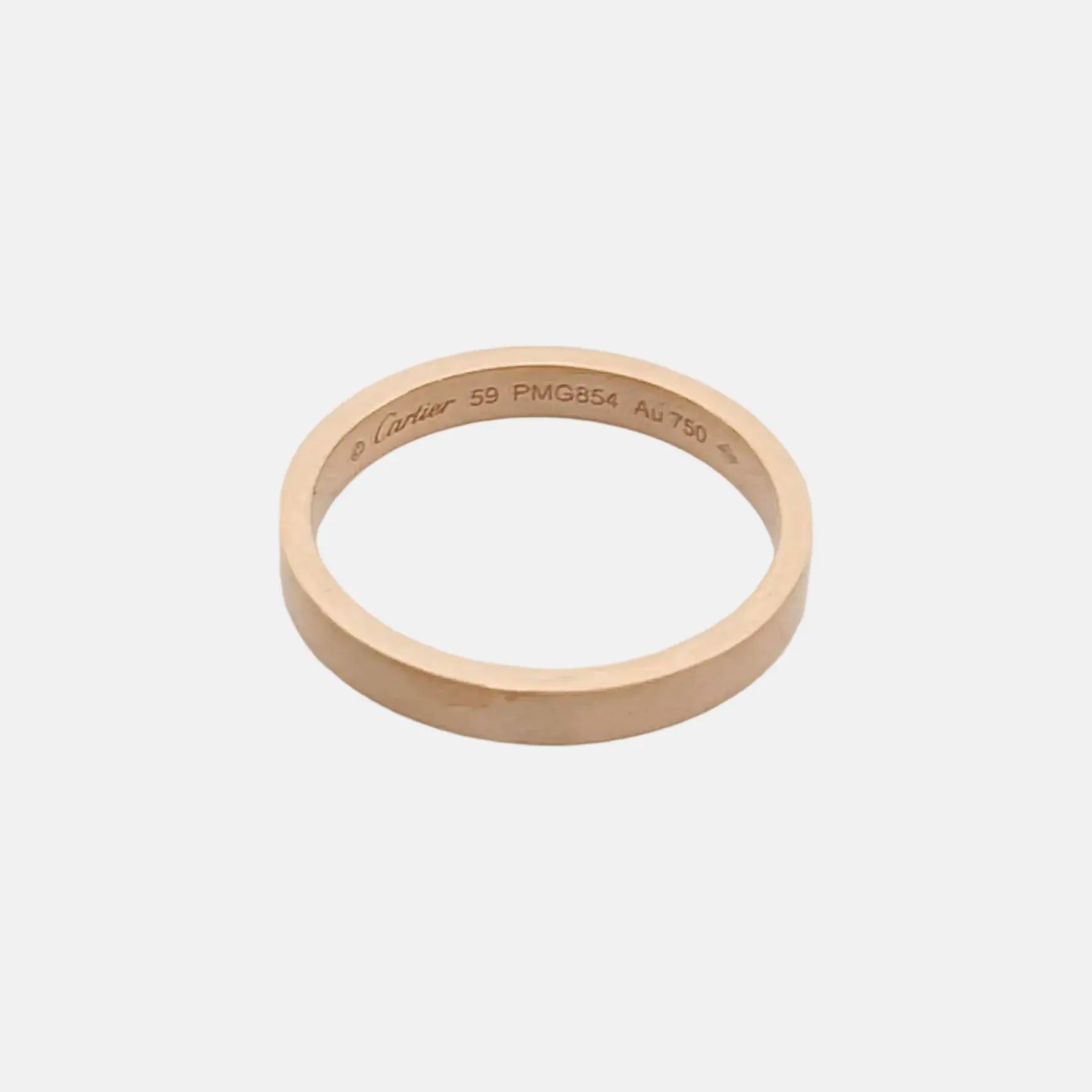 C DE CARTIER 18k Rose Gold Ring EU 59